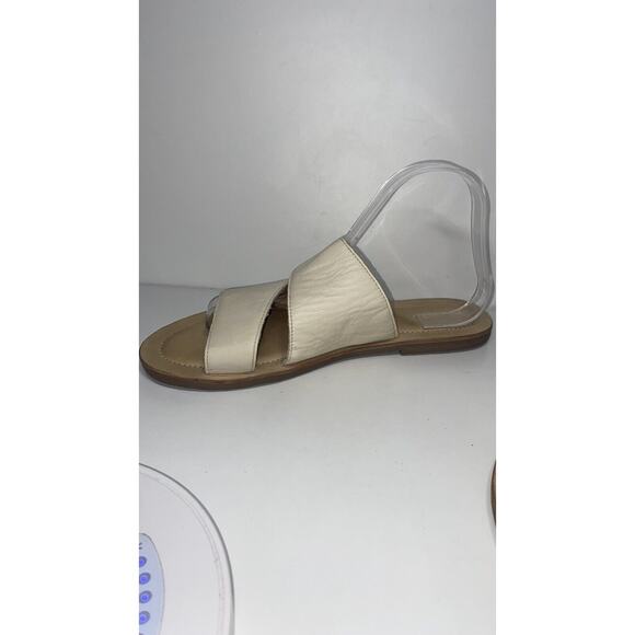 Portland Leather Goods Patina Flat Sandals In Cream Size 10 Pacific Northwest - Picture 4 of 9